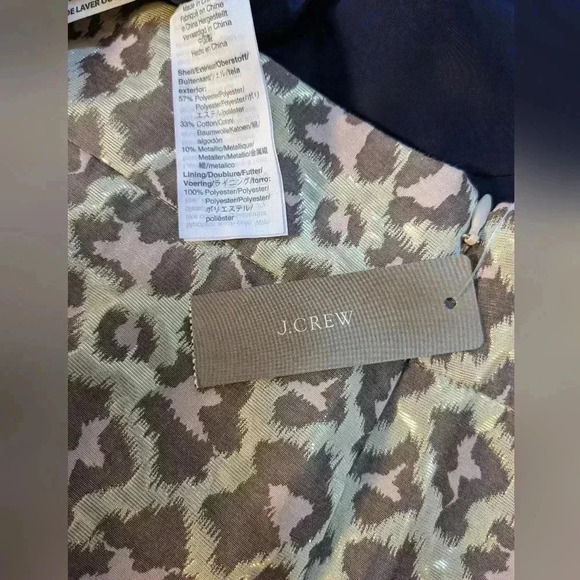 J CREW Trouser Short in Metallic Leopard Jacquard SZ 6 NEW with Tags! SOLD OUT - Picture 7 of 7
